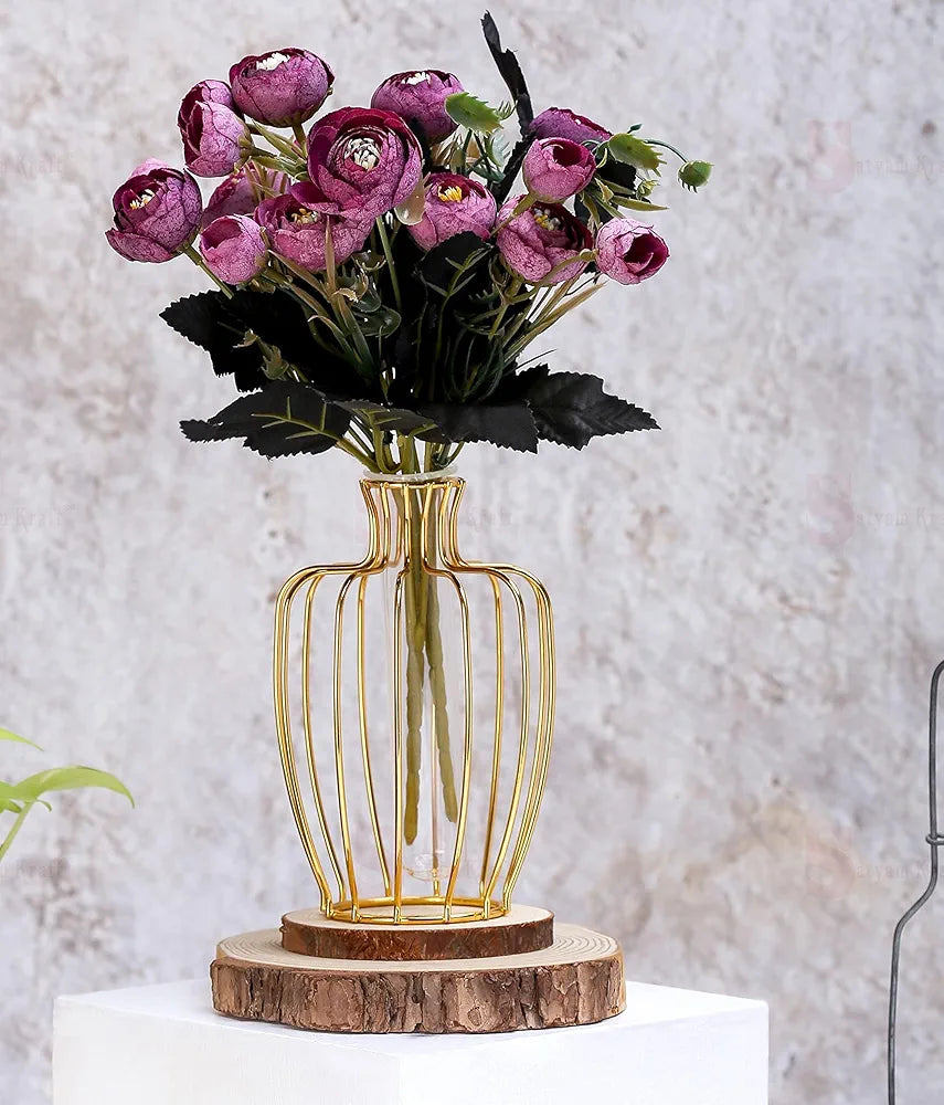 SATYAM KRAFT 2 Pcs Artificial Rose Flower Sticks | Decorative Items for Home Decor, Room, Living Room, Table Centerpiece, Balcony, Office | Perfect for Wedding, Birthday, Enagagement